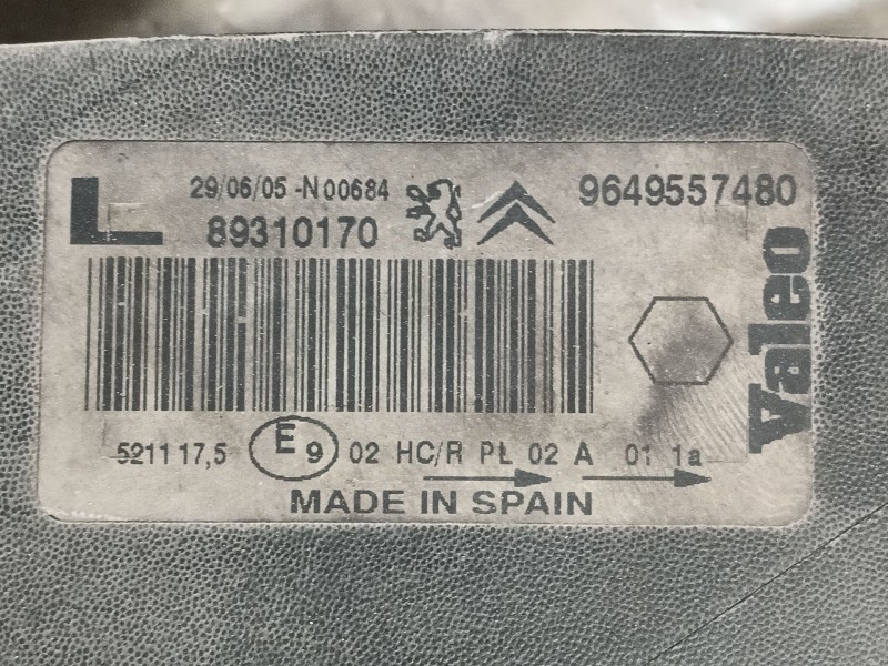 Recambio de faro izquierdo para citroën xsara picasso (n68) 1.6 hdi referencia OEM IAM 6204W0  