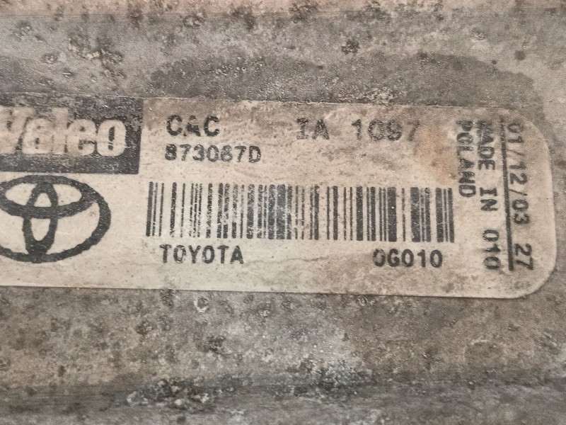 Recambio de intercooler para toyota avensis (_t25_) 2.0 d-4d (cdt250_) referencia OEM IAM 179400G011  