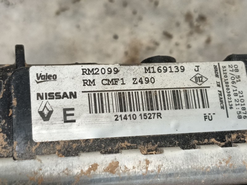 Recambio de radiador agua para nissan qashqai ii (j11, j11_) 1.2 dig-t referencia OEM IAM 2140000Q3J  