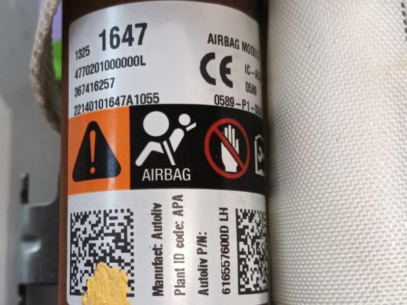 Recambio de airbag cortina delantero izquierdo para opel astra j sedán 1.7 cdti (69) referencia OEM IAM   
