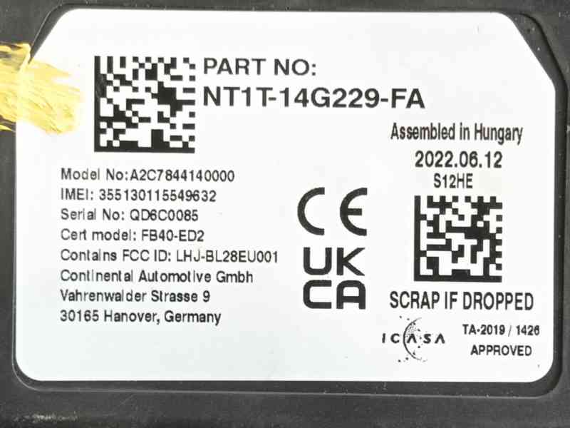Recambio de modulo electronico para ford transit connect v408 furgoneta/monovolumen 1.5 ecoblue referencia OEM IAM   