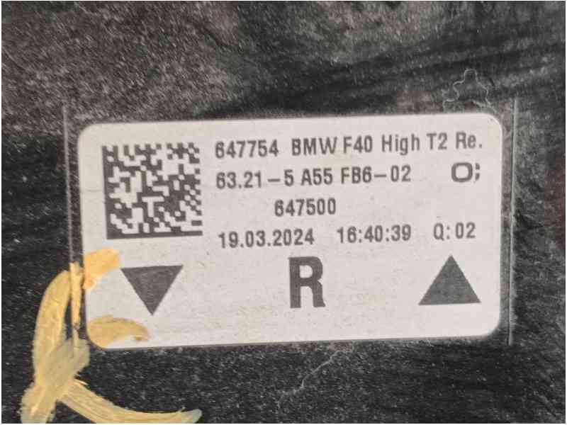 Recambio de piloto trasero derecho interior para bmw 1 (f40) 118 d referencia OEM IAM 63217450652  