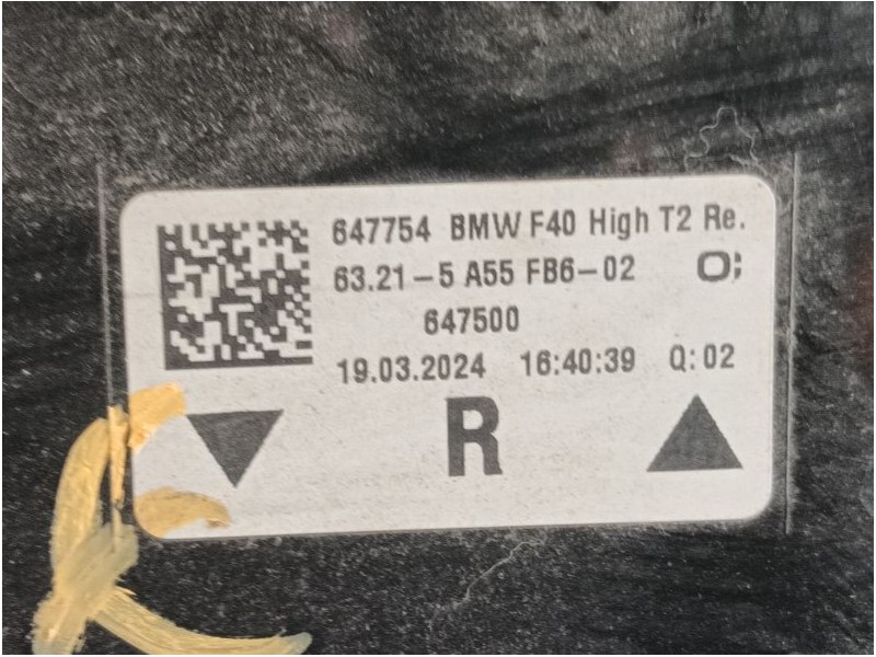 Recambio de piloto trasero derecho interior para bmw 1 (f40) 118 d referencia OEM IAM 63217450652  