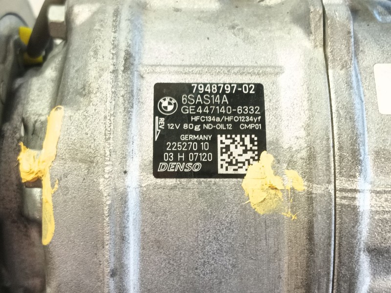 Recambio de compresor aire acondicionado para bmw 1 (f40) 118 d referencia OEM IAM 64527948797  