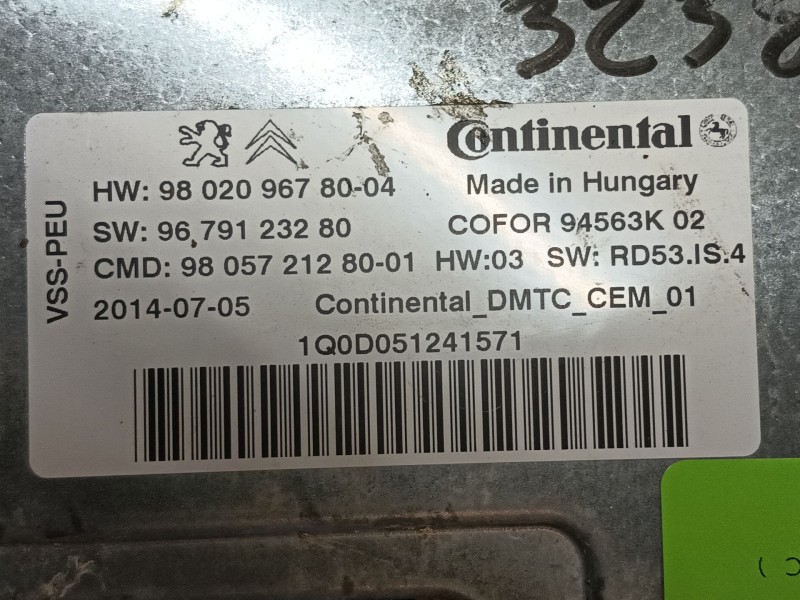 Recambio de modulo electronico para peugeot 208 i (ca_, cc_) 1.6 hdi referencia OEM IAM 9805721280 9802096780 