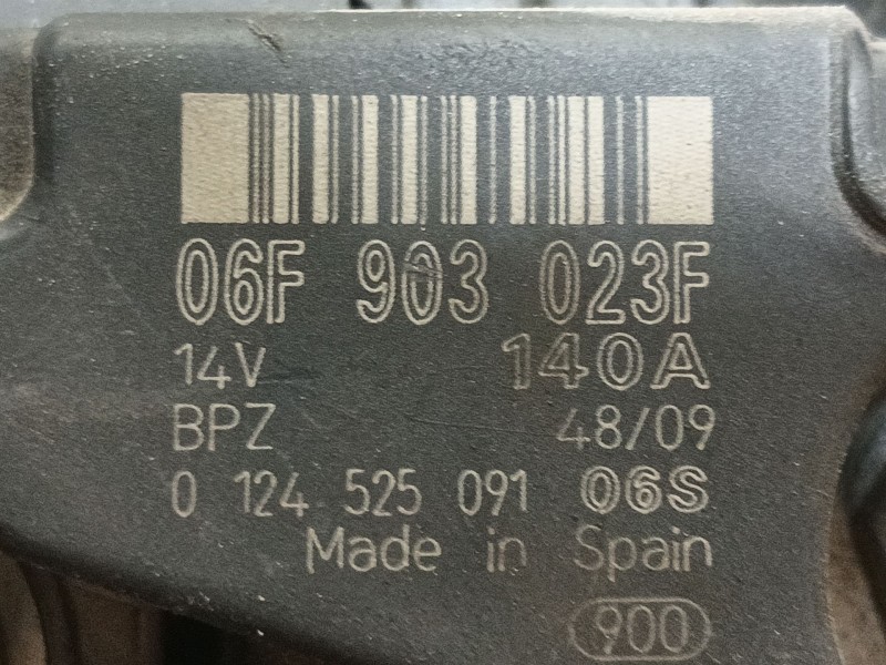 Recambio de alternador para volkswagen polo v (6r1, 6c1) 1.6 tdi referencia OEM IAM 06F903023F  