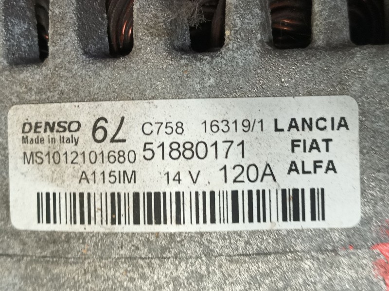 Recambio de alternador para fiat 500 (312_) 1.2 (312axa1a) referencia OEM IAM 0000071796293  