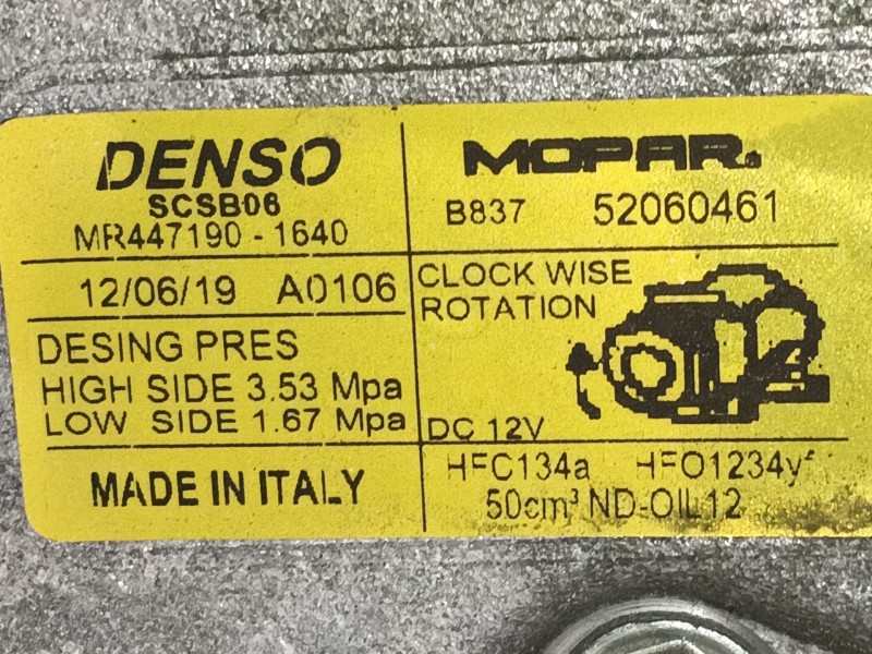 Recambio de compresor aire acondicionado para fiat 500 (312_) 1.2 (312axa1a) referencia OEM IAM 0000071797201 / VERE4456  