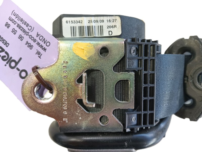 Recambio de cinturon seguridad delantero derecho para seat ibiza iv (6j5, 6p1) 1.4 tdi referencia OEM IAM 6J3857706RAA  