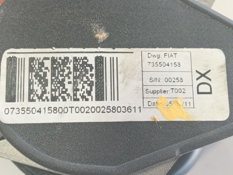 Recambio de cinturon seguridad delantero derecho para fiat doblo cargo (263_) 1.3 d multijet referencia OEM IAM 0000735584037  