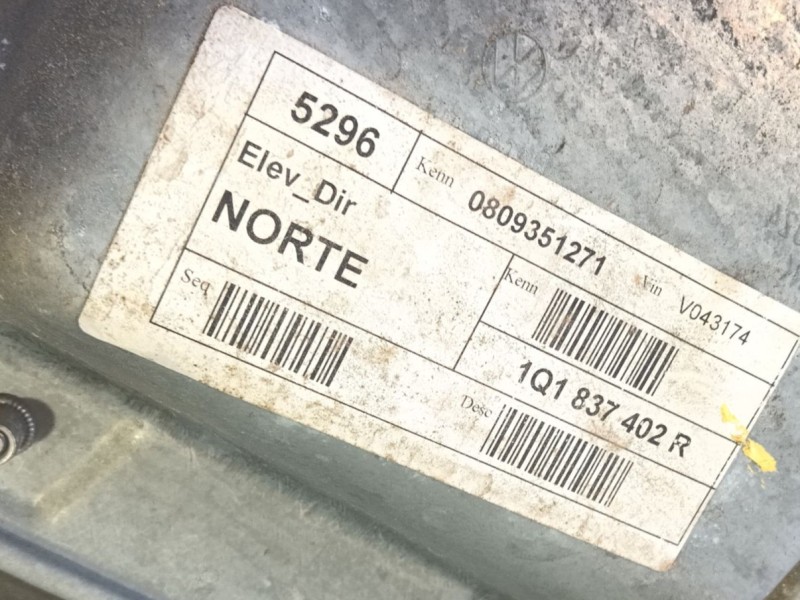 Recambio de elevalunas delantero derecho para volkswagen eos (1f7, 1f8) 2.0 tdi referencia OEM IAM 1Q0837462G  