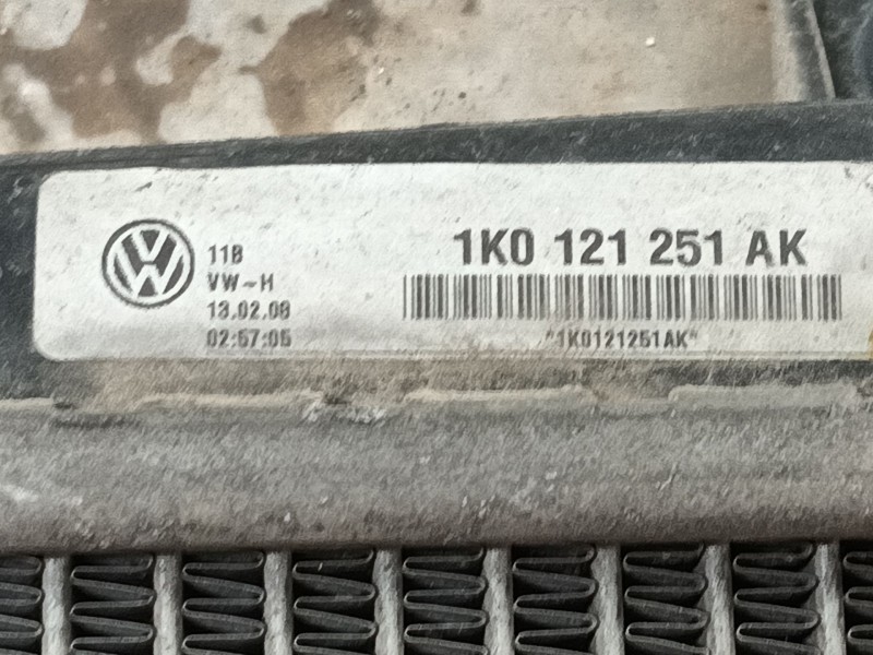 Recambio de radiador agua para volkswagen eos (1f7, 1f8) 2.0 tdi referencia OEM IAM 1K0121251AK  
