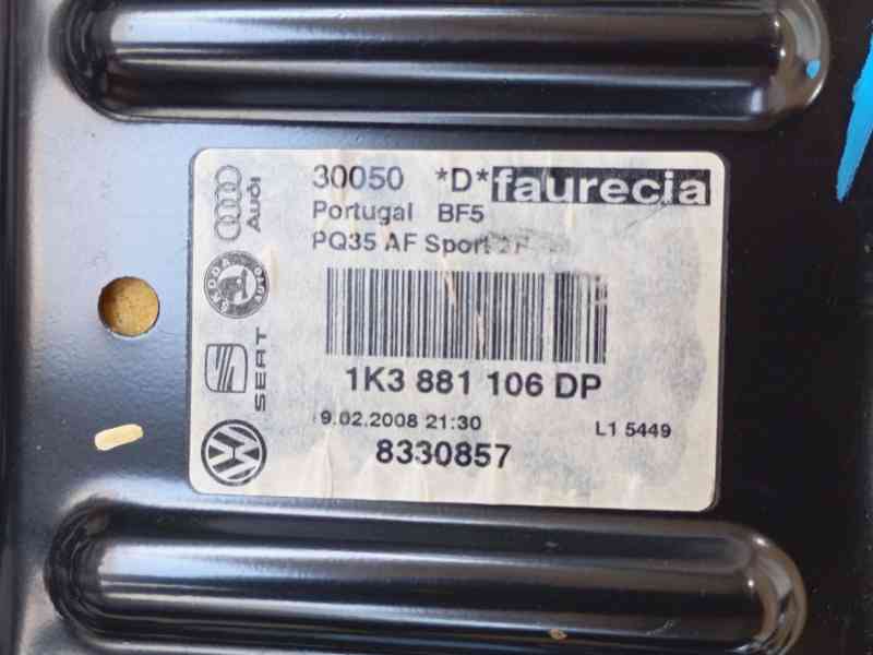 Recambio de asiento delantero derecho para volkswagen eos (1f7, 1f8) 2.0 tdi referencia OEM IAM  1K3881106DP 