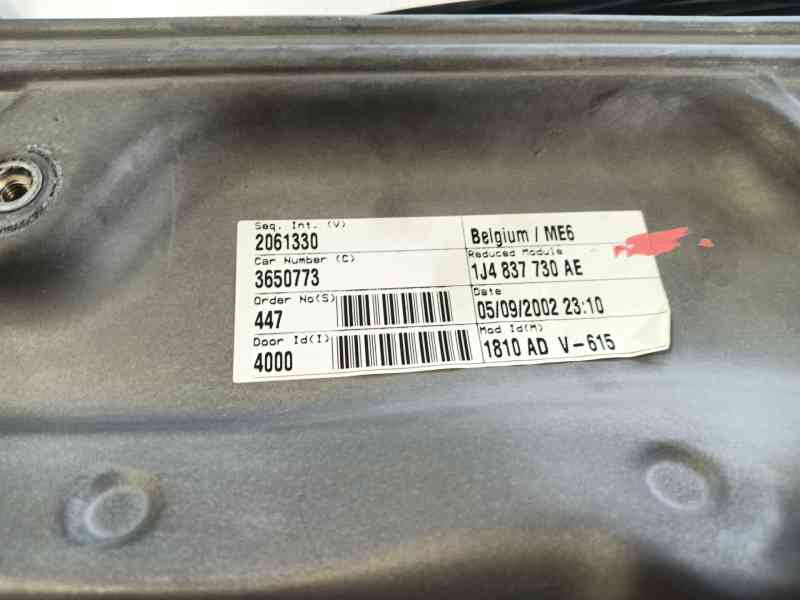 Recambio de elevalunas delantero derecho para volkswagen golf iv (1j1) 1.9 tdi referencia OEM IAM   