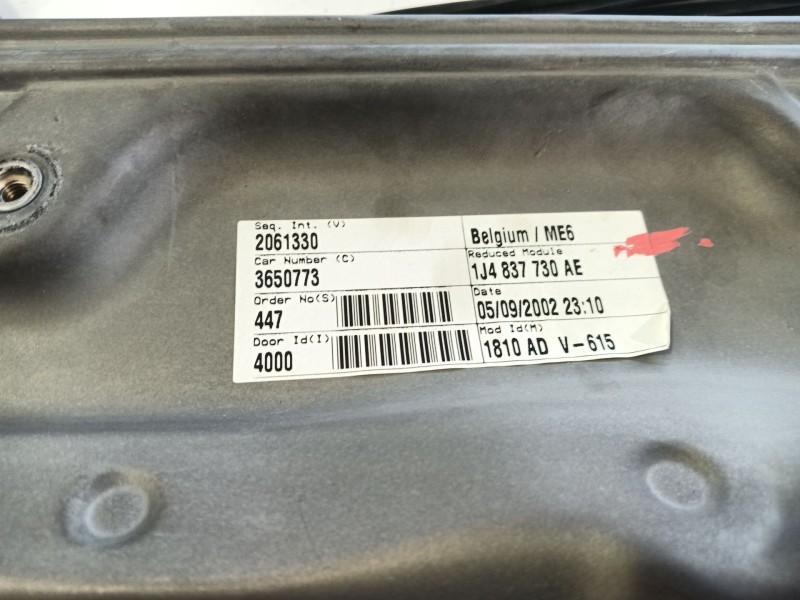 Recambio de elevalunas delantero derecho para volkswagen golf iv (1j1) 1.9 tdi referencia OEM IAM   