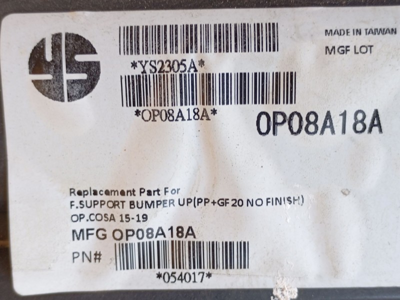 Recambio de panel frontal para opel corsa e (x15) 1.4 (08, 68) referencia OEM IAM  0P08A18A 