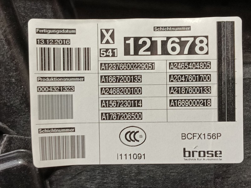 Recambio de elevalunas delantero izquierdo para mercedes-benz clase gla (x156) gla 220 d (156.903) referencia OEM IAM A176720650