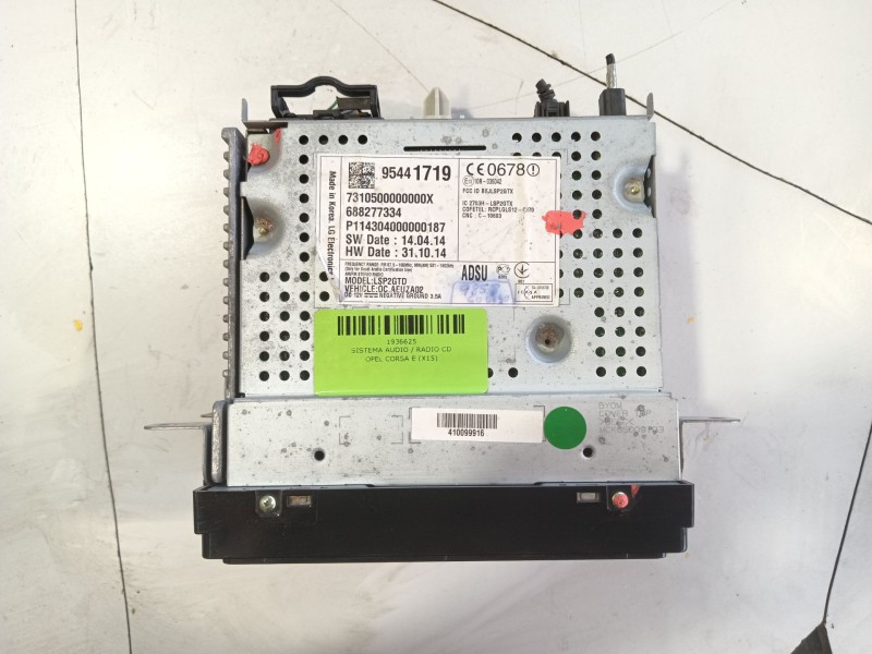 Recambio de sistema audio / radio cd para opel corsa e (x15) 1.4 (08, 68) referencia OEM IAM   