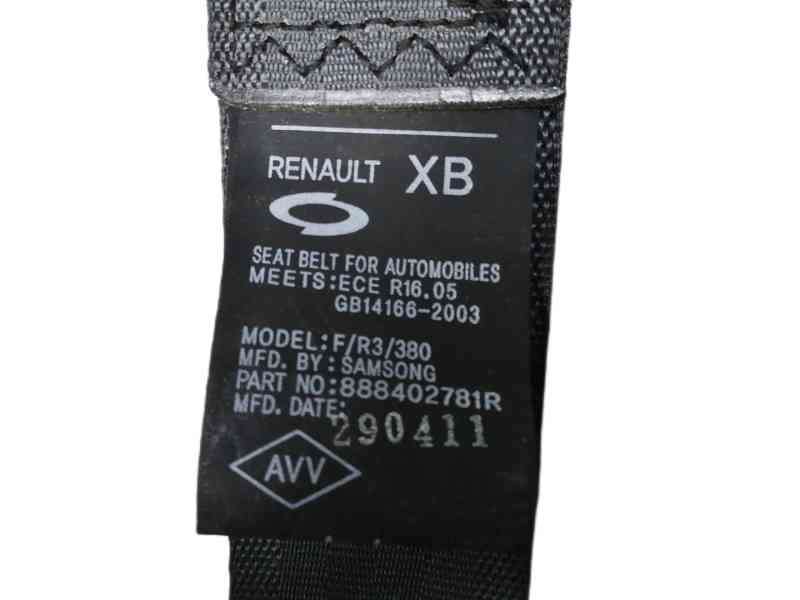 Recambio de cinturon seguridad trasero derecho para renault koleos 2.0 dci diesel fap referencia OEM IAM 888402781R GB141662003 