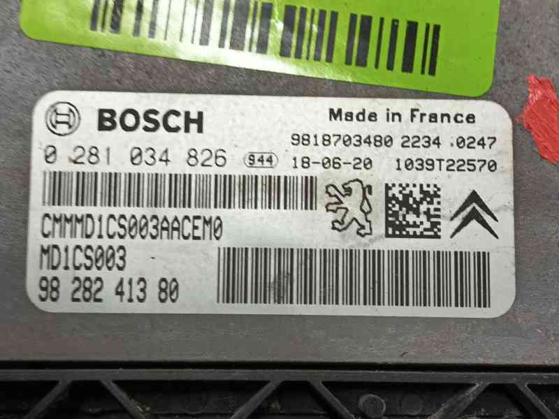 Recambio de centralita motor uce para peugeot 208 i (ca_, cc_) 1.5 bluehdi 100 referencia OEM IAM 1636538580 0281034826 