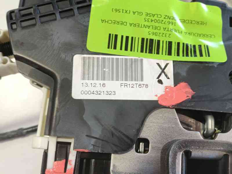 Recambio de cerradura puerta delantera derecha para mercedes-benz clase gla (x156) gla 220 d (156.903) referencia OEM IAM 166720