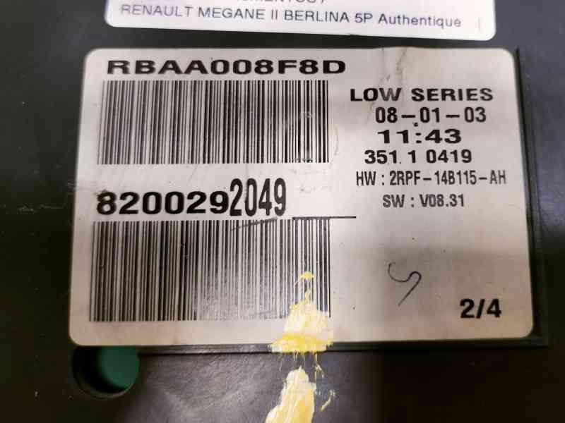 Recambio de cuadro instrumentos para renault megane ii berlina 5p authentique referencia OEM IAM 8200462283 8200292049 