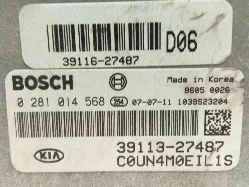Recambio de centralita motor uce para kia carens iii monospace (un) 2.0 crdi 115 referencia OEM IAM 3911327487 0281014568 