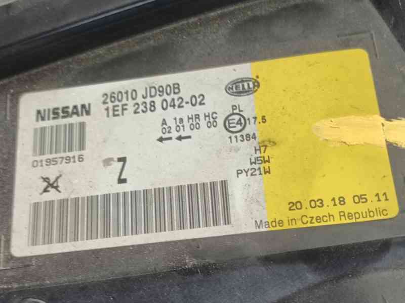Recambio de faro derecho para nissan qashqai i (j10, nj10) 2.0 dci referencia OEM IAM 26010JD95A  