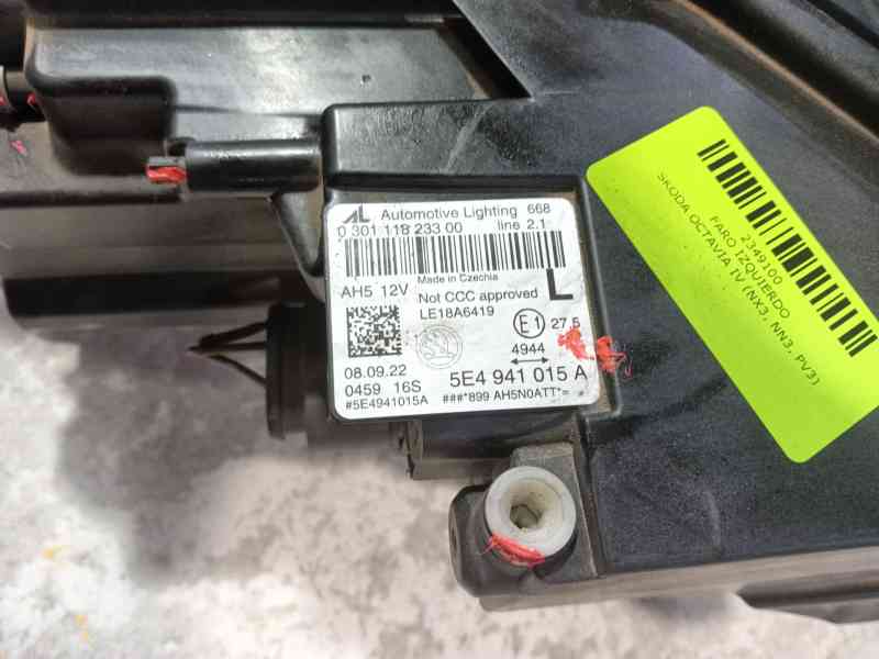 Recambio de faro izquierdo para skoda octavia iv (nx3, nn3, pv3) 1.5 tsi referencia OEM IAM   