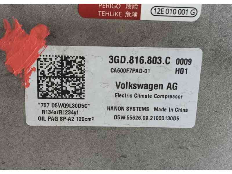 Recambio de compresor aire acondicionado para skoda octavia iv (nx3, nn3, pv3) 1.5 tsi referencia OEM IAM   