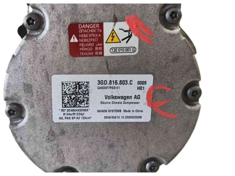 Recambio de compresor aire acondicionado para cupra formentor (km7, kmp) 1.4 e-hybrid referencia OEM IAM 5QE816803M  