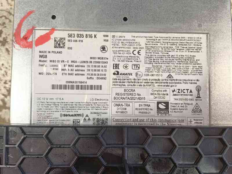Recambio de sistema audio / radio cd para skoda fabia iv (pj3) 1.5 tsi referencia OEM IAM   