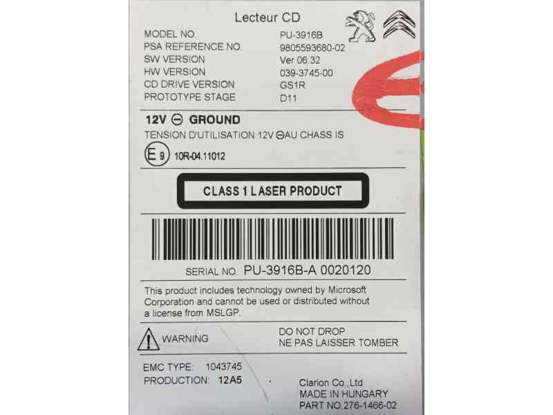 Recambio de sistema audio / radio cd para peugeot 308 sw ii (lc_, lj_, lr_, lx_, l4_) 1.2 thp 130 referencia OEM IAM   