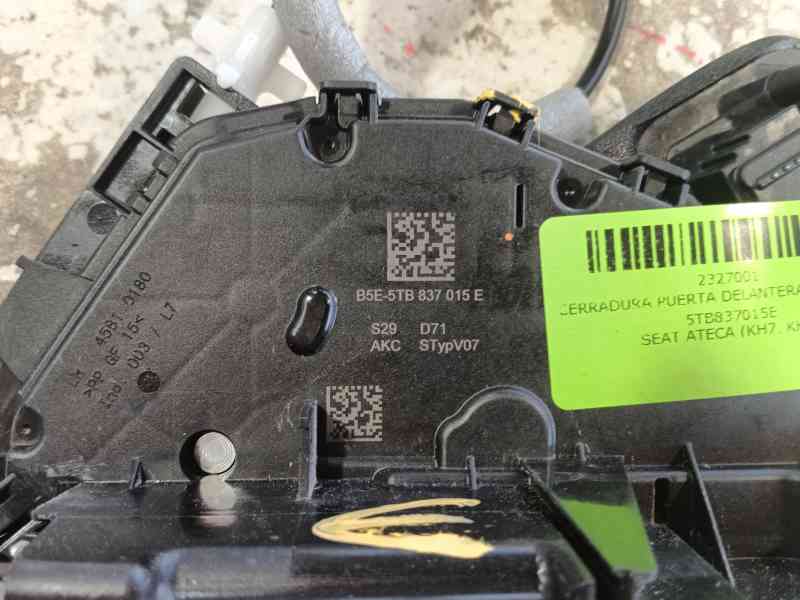 Recambio de cerradura puerta delantera izquierda para seat ateca (kh7, khp) 1.0 tsi referencia OEM IAM 5TB837015E  