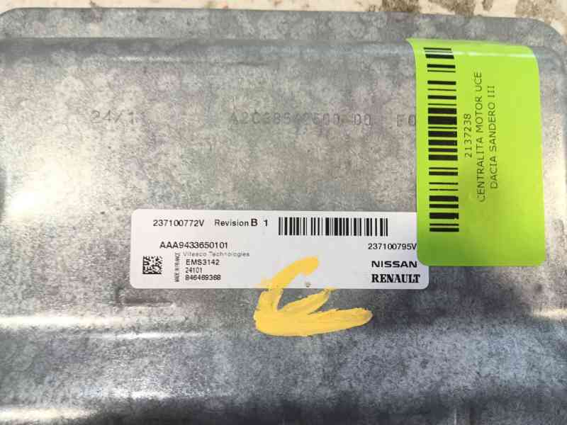 Recambio de centralita motor uce para dacia sandero iii 1.0 tce 90 referencia OEM IAM   