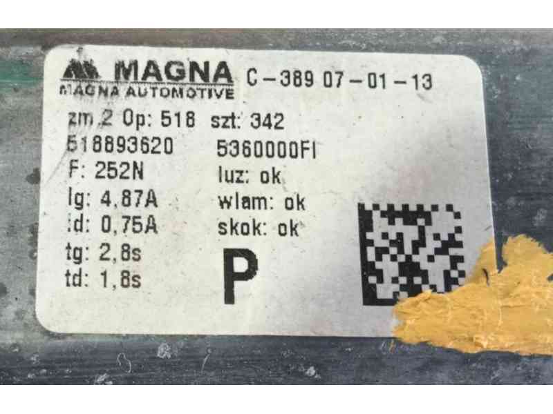 Recambio de elevalunas delantero derecho para fiat 500 (312_) 1.2 (312axa1a) referencia OEM IAM   