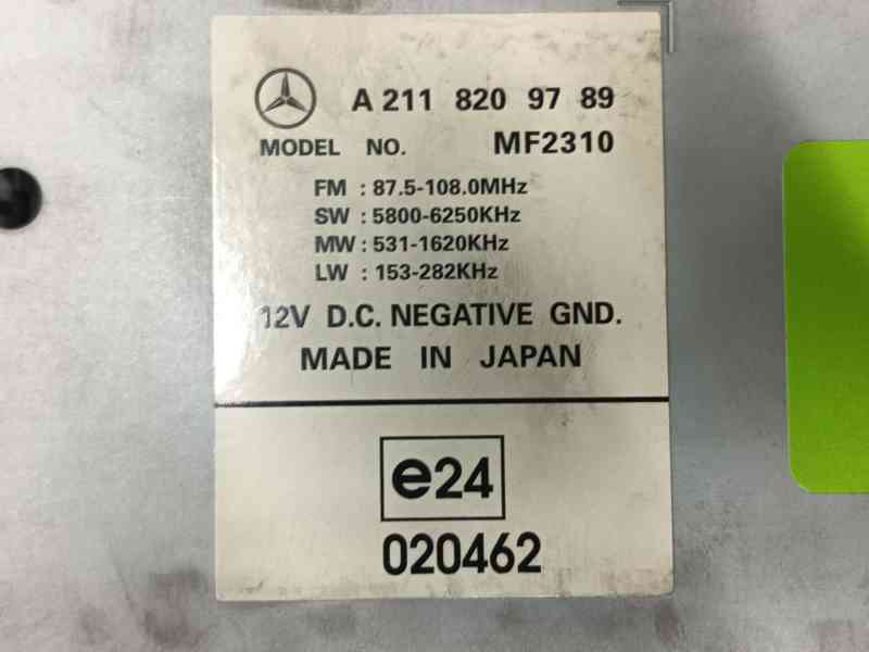 Recambio de sistema audio / radio cd para mercedes-benz clase e (w211) e 220 cdi (211.006) referencia OEM IAM A2118209789 MF2310