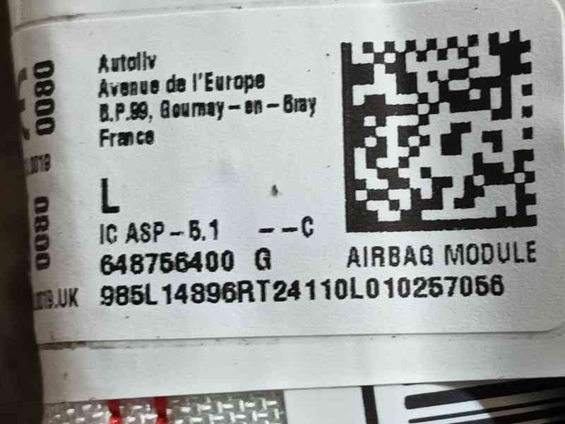 Recambio de airbag cortina delantero izquierdo para dacia sandero iii 1.0 tce 90 referencia OEM IAM   