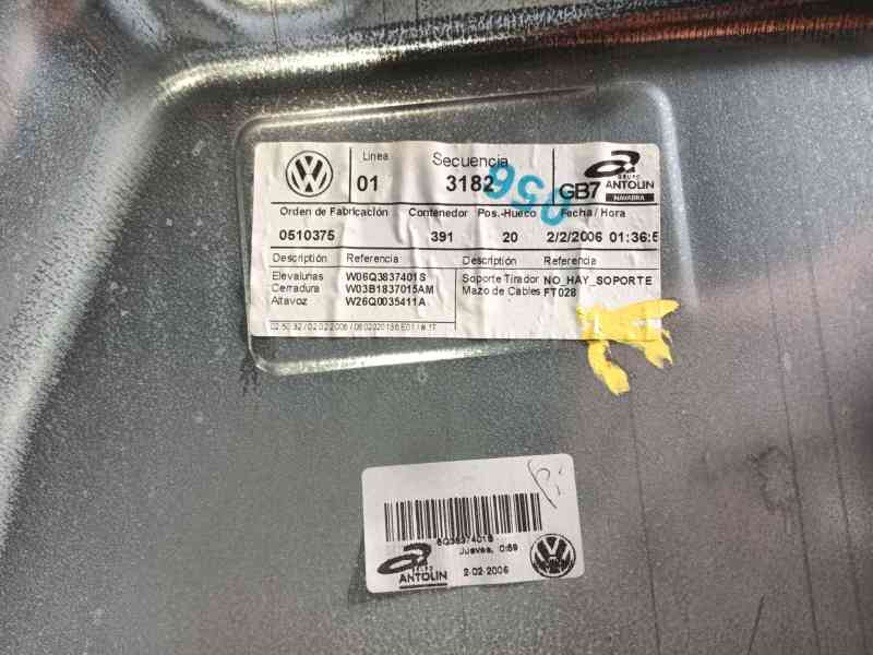 Recambio de elevalunas delantero izquierdo para volkswagen polo iv (9n_, 9a_) 1.4 16v referencia OEM IAM 6Q3837461F  