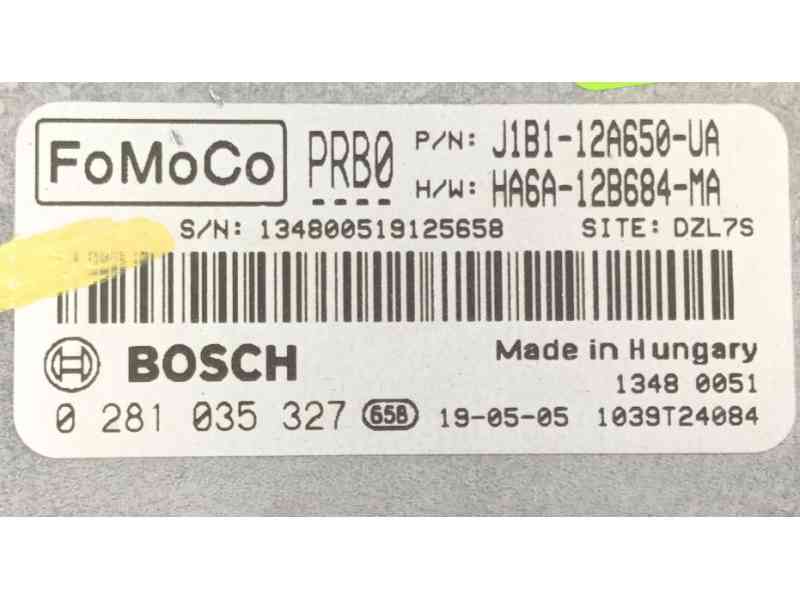 Recambio de centralita motor uce para ford fiesta vii (hj, hf) 1.5 tdci referencia OEM IAM   