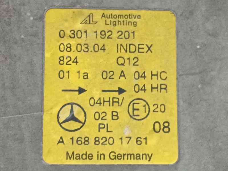 Recambio de faro izquierdo para mercedes-benz clase a (w168) a 140 (168.031, 168.131) referencia OEM IAM 168820096164  