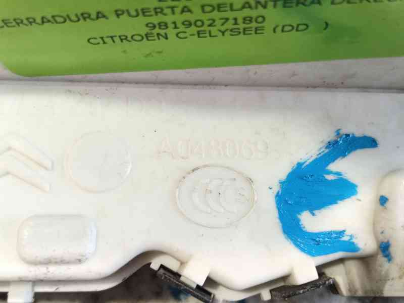 Recambio de cerradura puerta delantera derecha para citroën c-elysee (dd_) 1.6 hdi 92 referencia OEM IAM 9819027180  