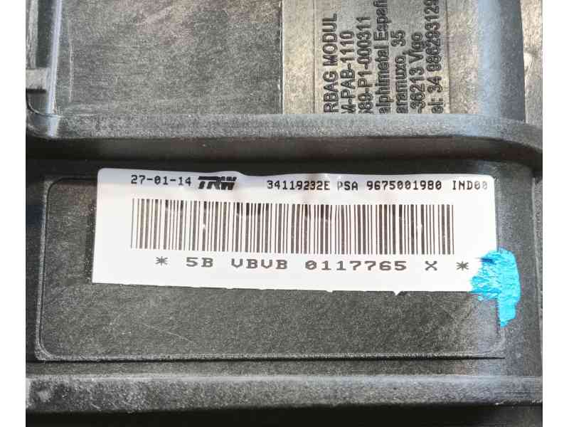 Recambio de airbag delantero derecho para citroën c-elysee (dd_) 1.6 hdi 92 referencia OEM IAM 9675001980  