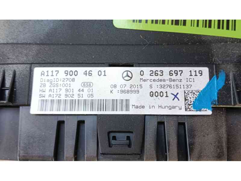 Recambio de cuadro instrumentos para mercedes-benz cla coupé (c117) cla 200 cdi / d (117.308) referencia OEM IAM A1179004601  