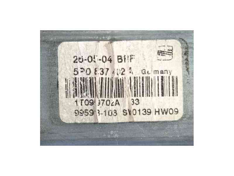Recambio de elevalunas delantero derecho para seat altea (5p1) 2.0 tdi 16v referencia OEM IAM   