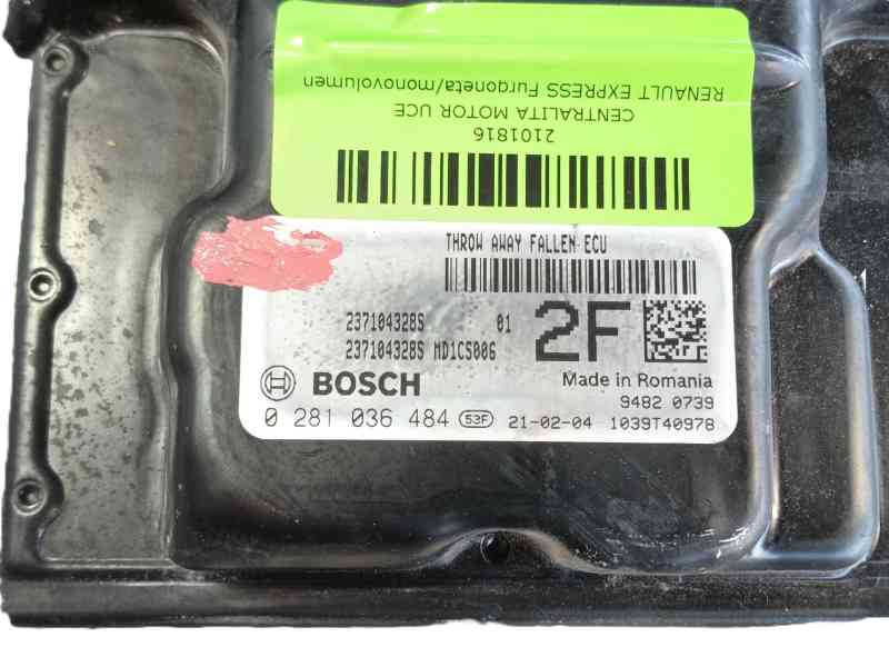 Recambio de centralita motor uce para renault express furgoneta/monovolumen 1.5 blue dci 75 (f6aa) referencia OEM IAM   