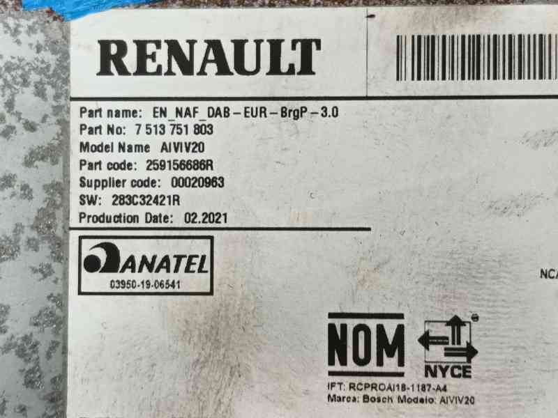 Recambio de sistema audio / radio cd para renault express furgoneta/monovolumen 1.5 blue dci 75 (f6aa) referencia OEM IAM   