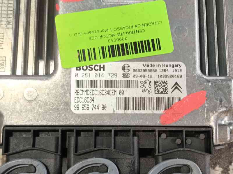 Recambio de centralita motor uce para citroën c4 picasso i monospace (ud_) 1.6 hdi referencia OEM IAM   