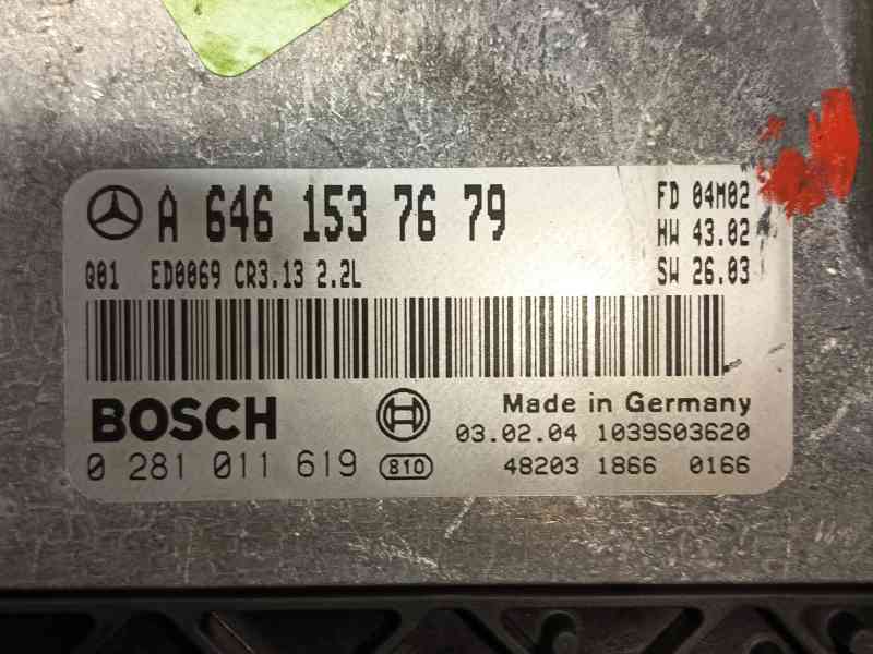 Recambio de centralita motor uce para mercedes-benz clase c (w203) c 220 cdi (203.006) referencia OEM IAM  0281011654 