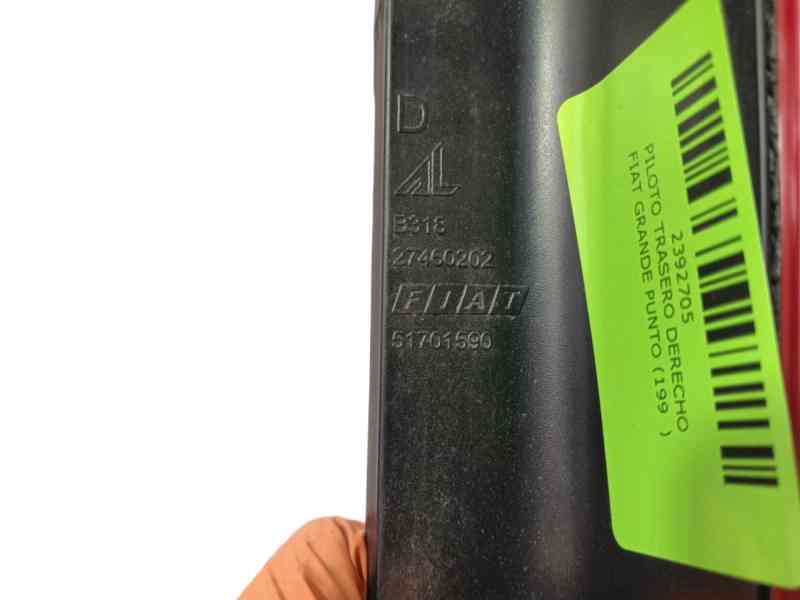 Recambio de piloto trasero derecho para fiat grande punto (199_) 1.3 d multijet referencia OEM IAM  27462201 27460202